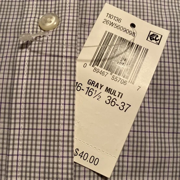 Classic Fit, wrinkle free, 60%cotton/40%polyester long sleeve 36/37 men’s shirt - Picture 5 of 5